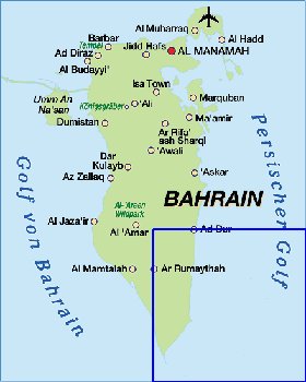 mapa de Bahrein em alemao