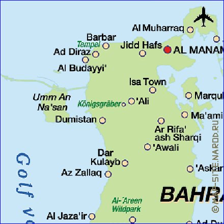 mapa de Bahrein em alemao