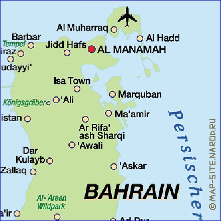 mapa de Bahrein em alemao