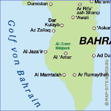 mapa de Bahrein em alemao