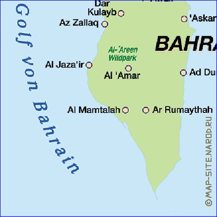 mapa de Bahrein em alemao