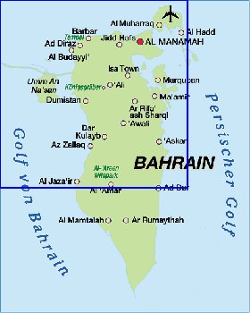 mapa de Bahrein em alemao