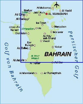 mapa de Bahrein em alemao