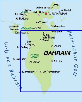 mapa de Bahrein em alemao