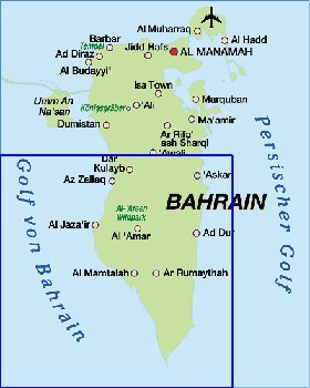 mapa de Bahrein em alemao