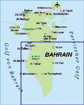 mapa de Bahrein em alemao