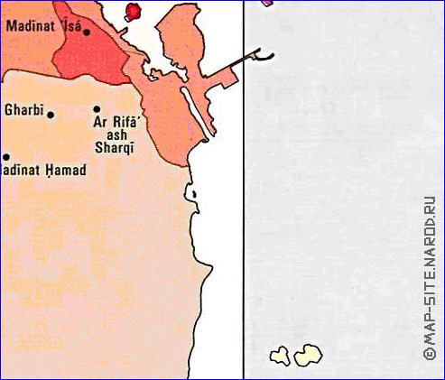 carte de de la densite de population Bahrein