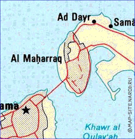 carte de Bahrein