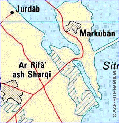 mapa de Bahrein
