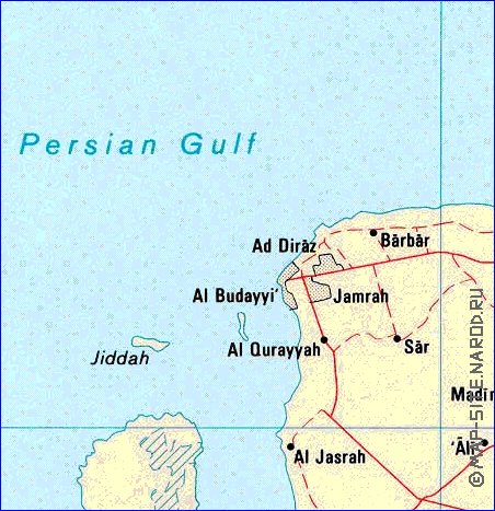 carte de Bahrein