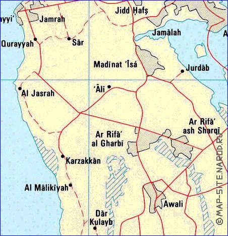 carte de Bahrein