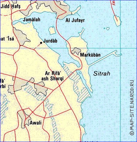 carte de Bahrein