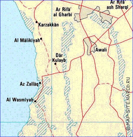 carte de Bahrein