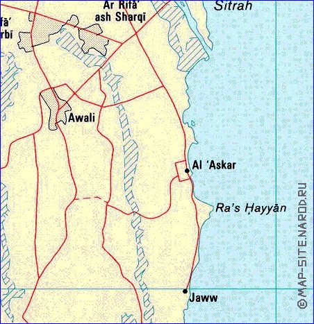 carte de Bahrein