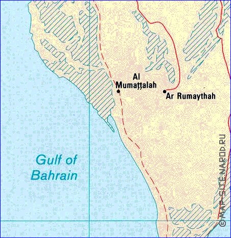 carte de Bahrein