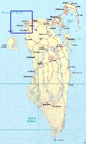 carte de Bahrein