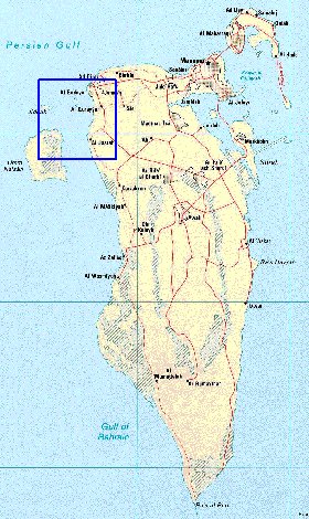 carte de Bahrein