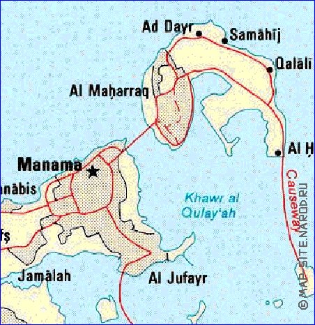 carte de Bahrein