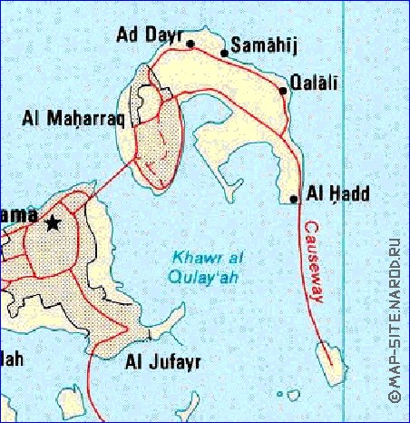 carte de Bahrein