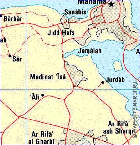 carte de Bahrein