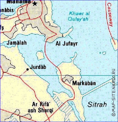 carte de Bahrein