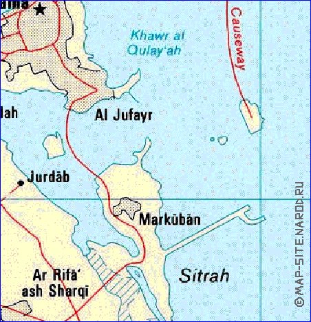 carte de Bahrein