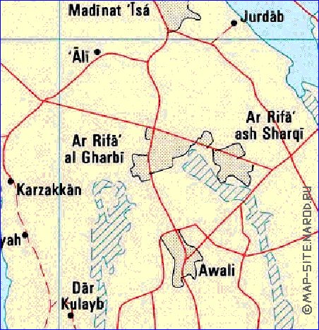 carte de Bahrein