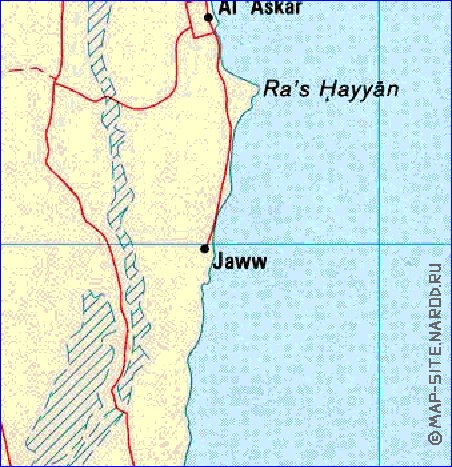 carte de Bahrein