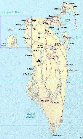 carte de Bahrein