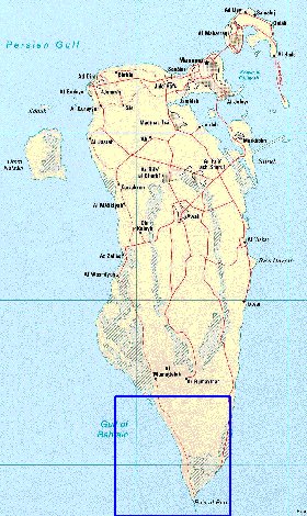 carte de Bahrein