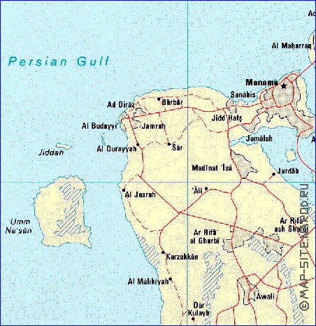 carte de Bahrein