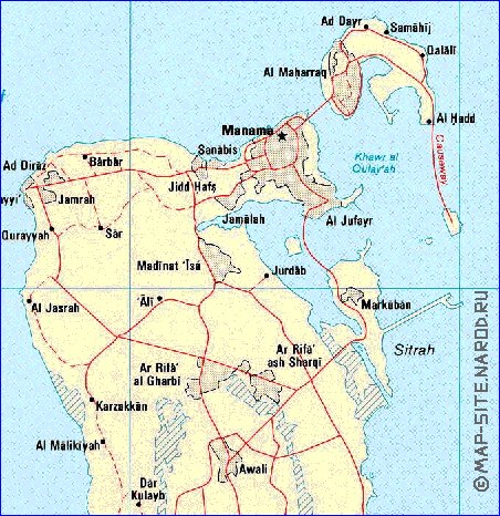 carte de Bahrein