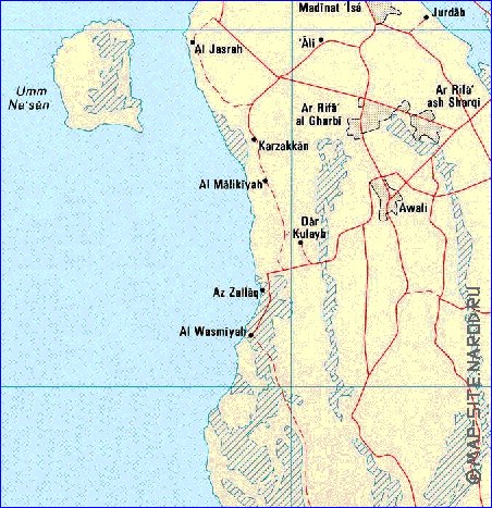 carte de Bahrein