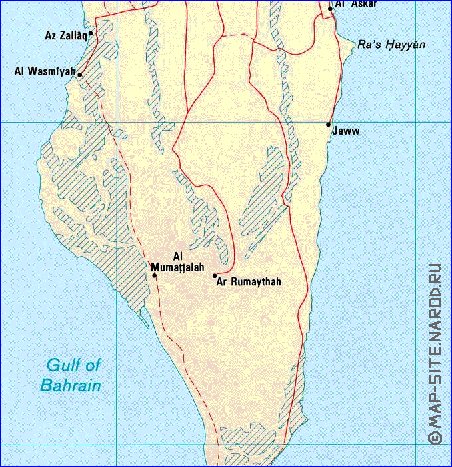 carte de Bahrein