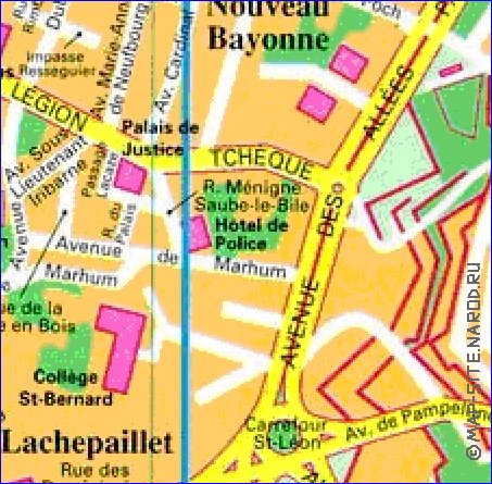 mapa de Baiona