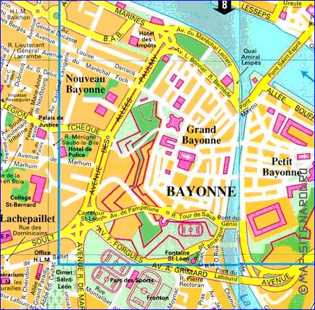 carte de Bayonne