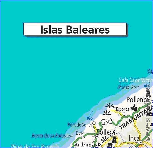 carte de Iles Baleares