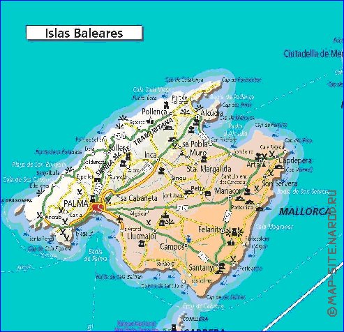 carte de Iles Baleares
