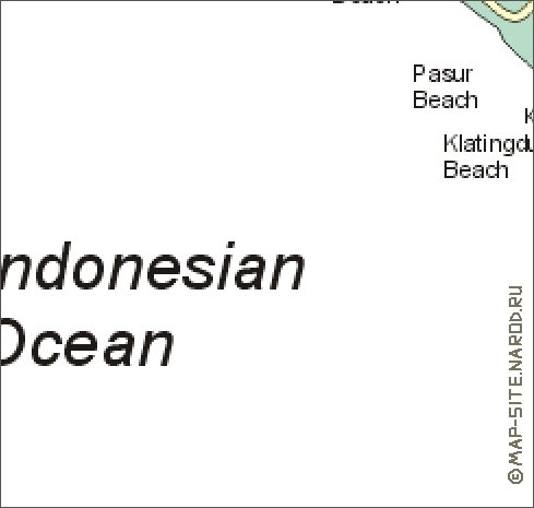 carte de Bali en anglais