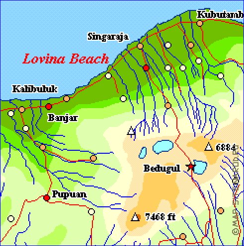 Fisica mapa de Bali