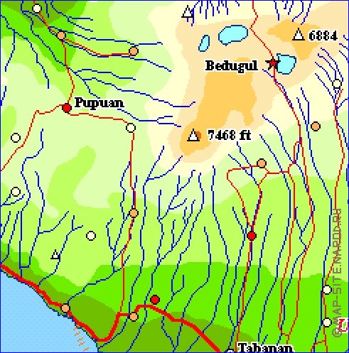 Fisica mapa de Bali