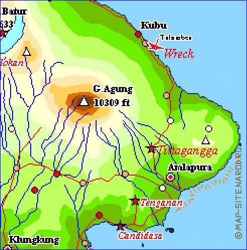 Fisica mapa de Bali