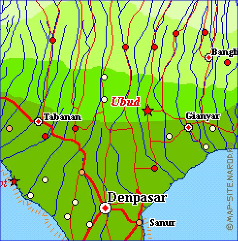 Fisica mapa de Bali