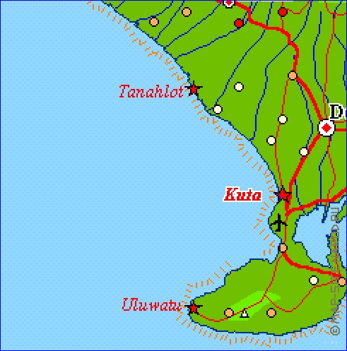 Fisica mapa de Bali