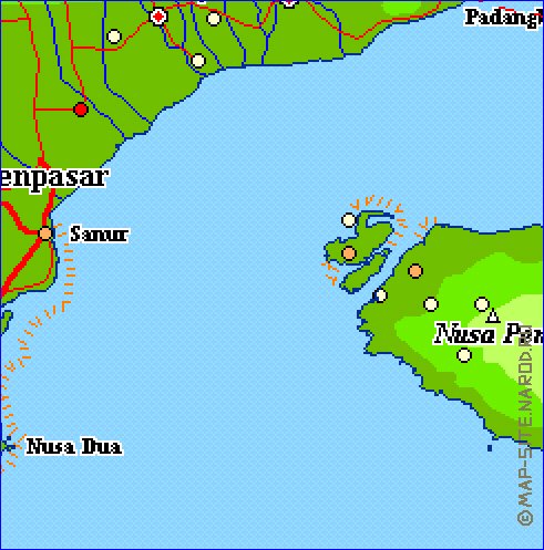 Fisica mapa de Bali