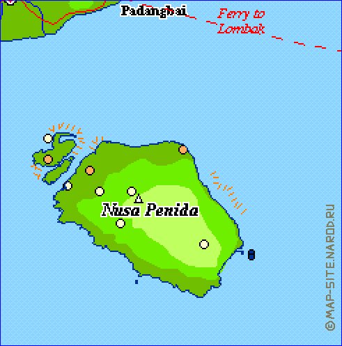 Fisica mapa de Bali