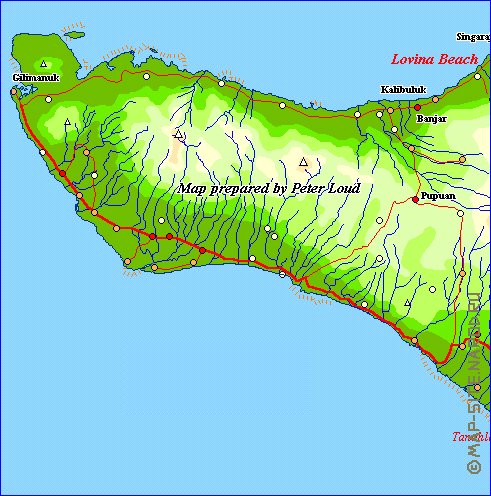 Fisica mapa de Bali