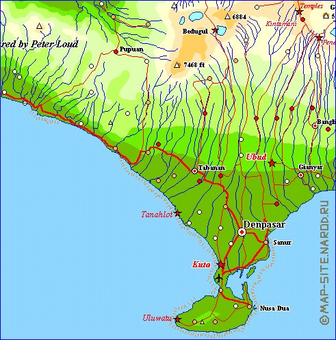 Fisica mapa de Bali