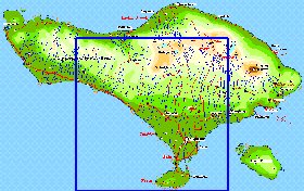 Fisica mapa de Bali