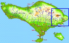 Fisica mapa de Bali